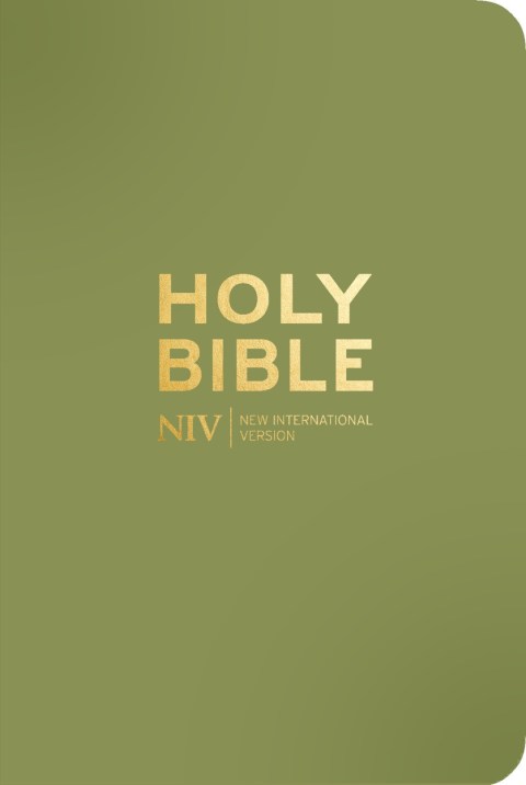 NIV Pocket Olive Green Bible with Gold Zip