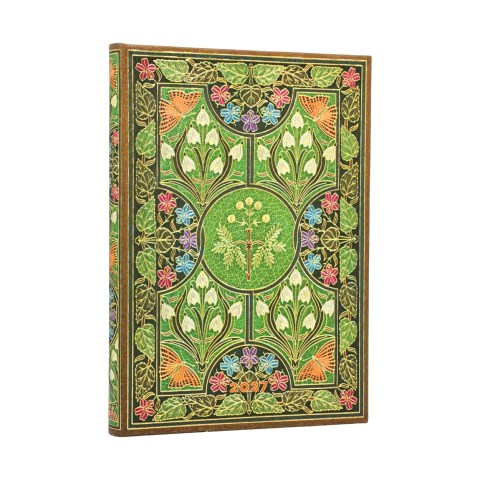 2027 Poetry in Bloom Midi 12-Month Hardcover Dayplanner (Elastic Band Closure) Vertical