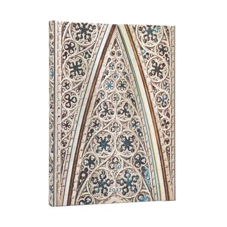 2027 Vault of the Milan Cathedral (Duomo di Milano) Midi 12-Month Hardcover Dayplanner (Wrap Closure) Vertical