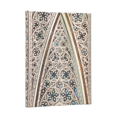 2027 Vault of the Milan Cathedral (Duomo di Milano) Midi 12-Month Hardcover Dayplanner (Wrap Closure) Vertical