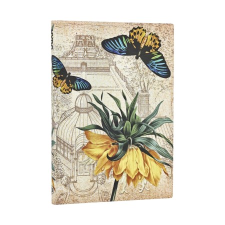 Golden Fritillaria Midi Lined Softcover Journal (Elastic Band Closure)
